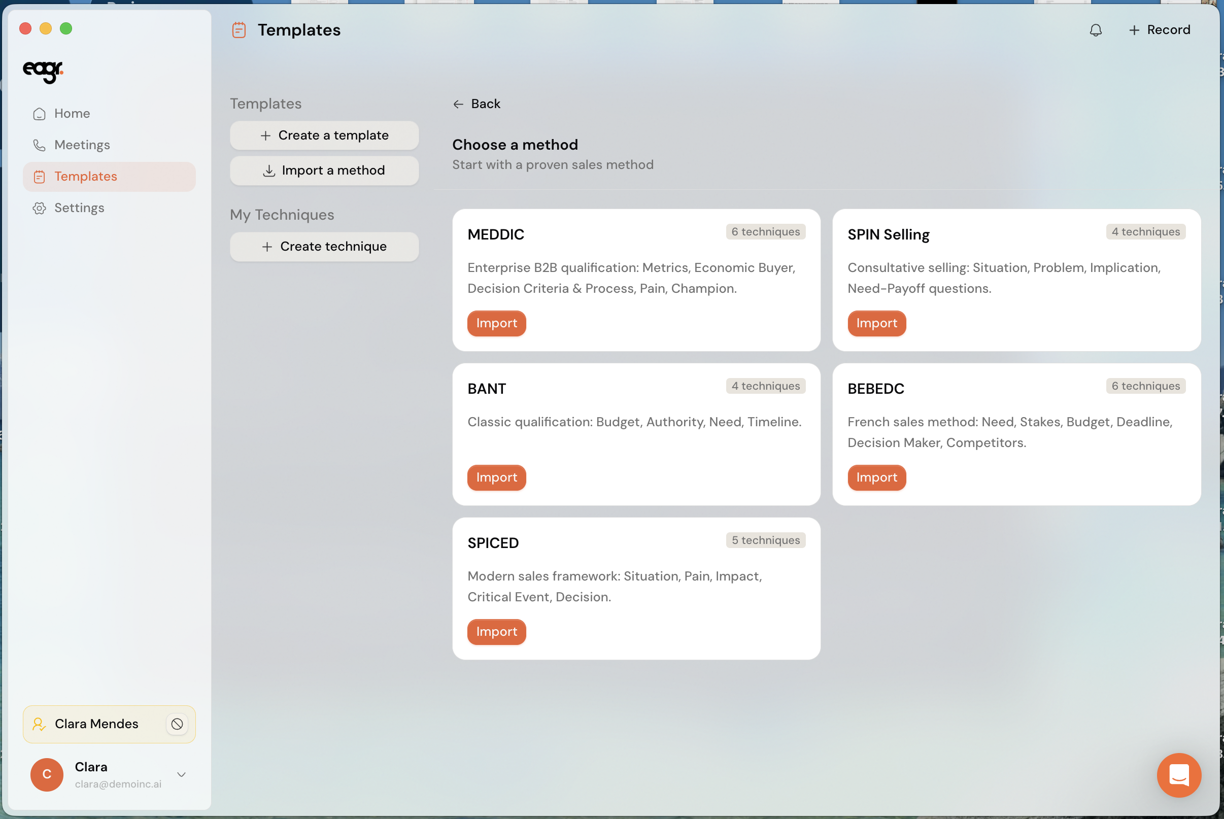 The Live Coach template library