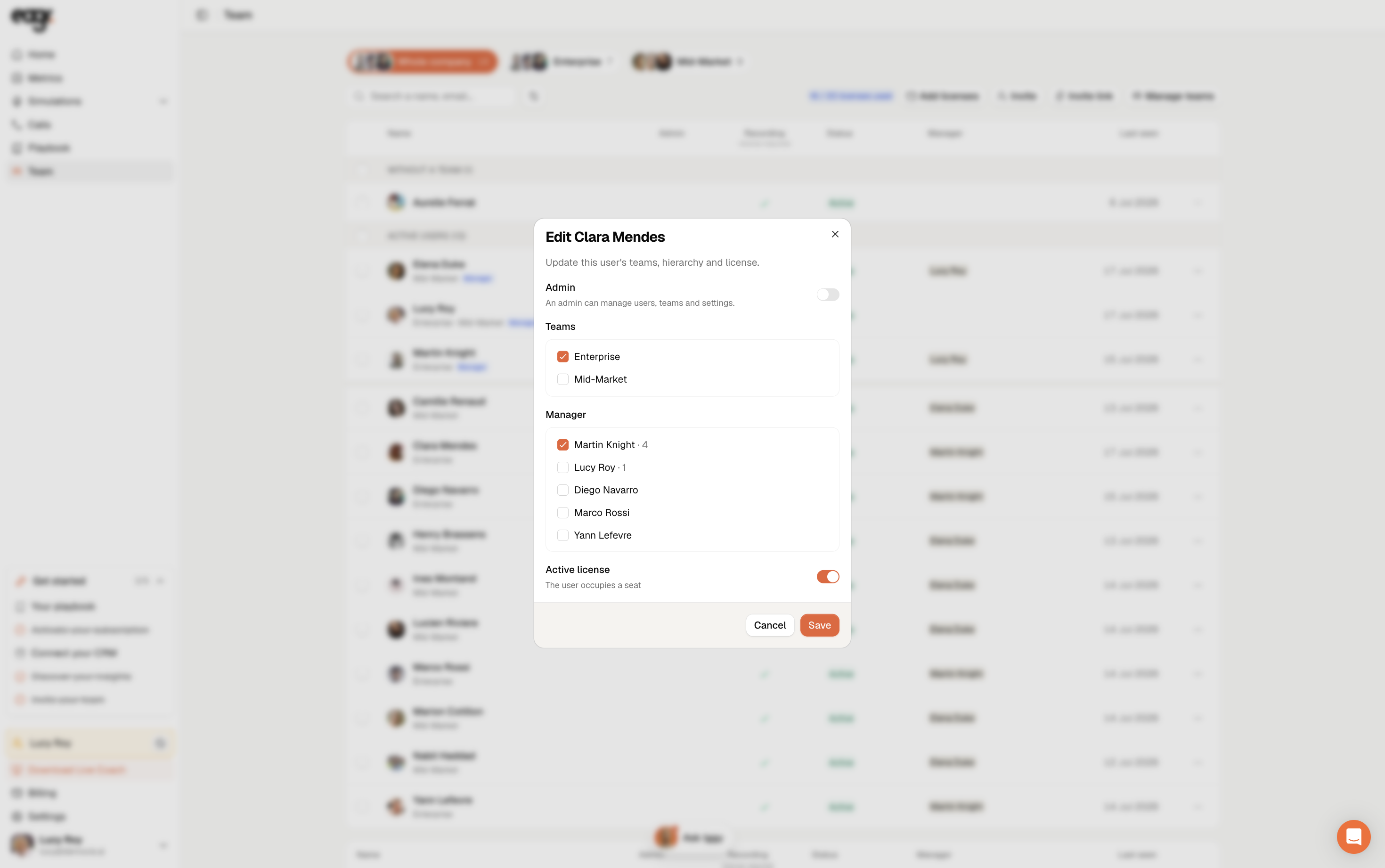 Screenshot: The edit-member window.